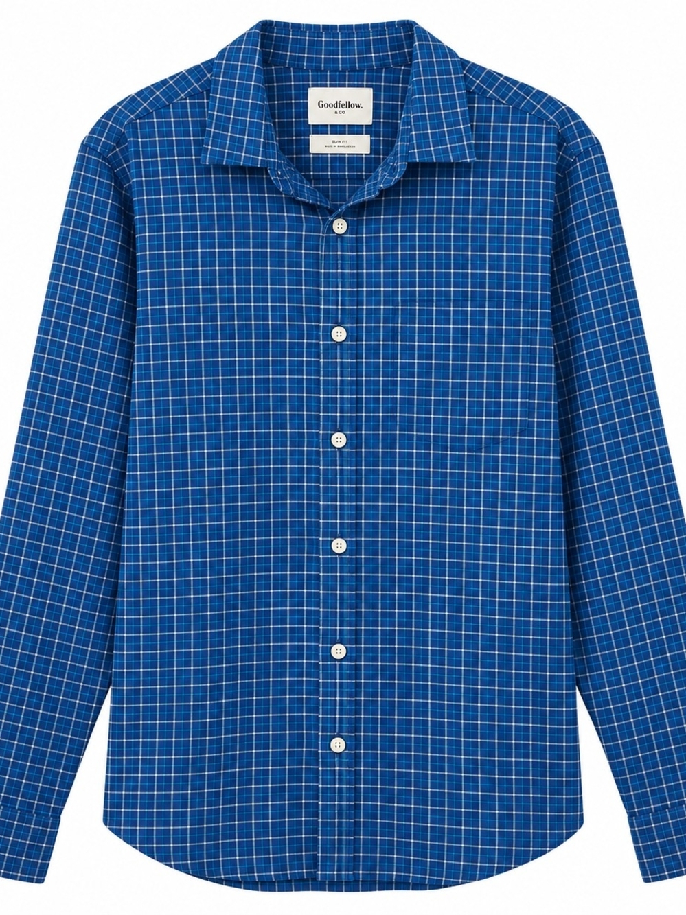 Goodfellow & Co The Every Wear Poplin Standard Fit Shirt Men's Plaid Button Down